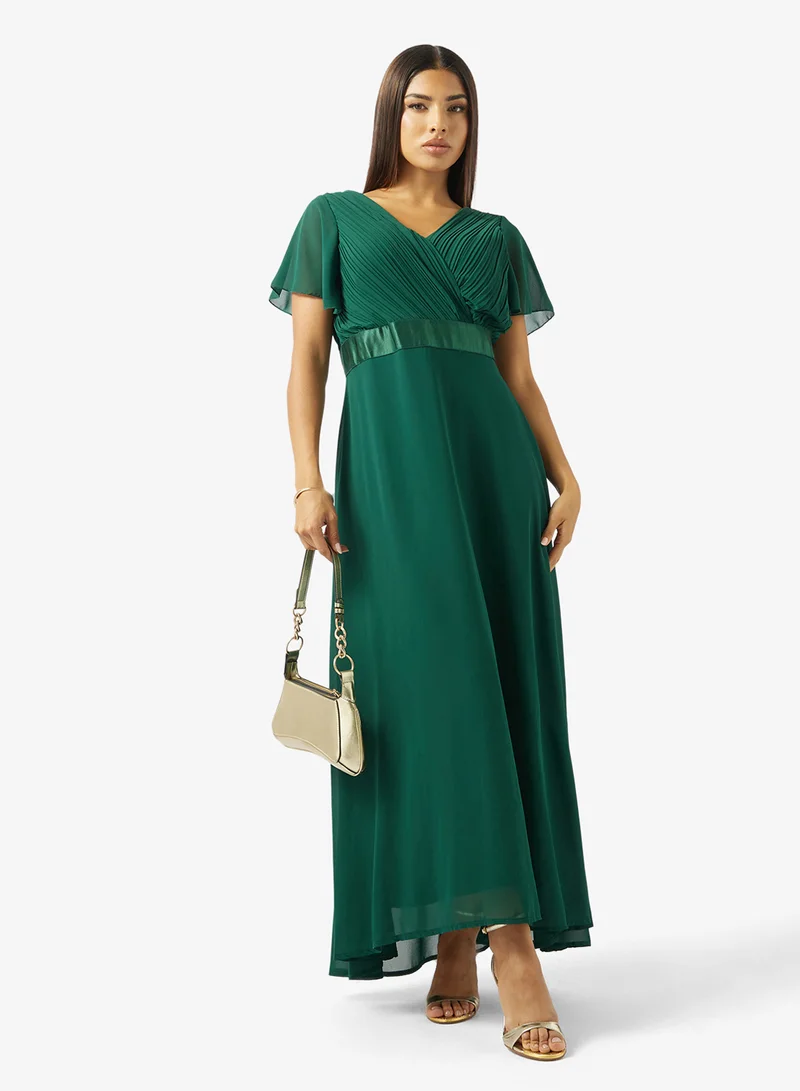 Ella  A-line Flutter Sleeve Dress for Women | Best Price UAE